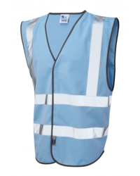 First Aid Large Cross Coloured  Vest Sky