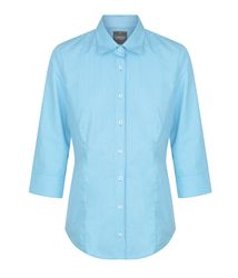 GINGHAM 34 SLEEVE SHIRT Teal