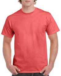 Gildan Men+39s Classic Short Sleeve T Shirt Coral Silk