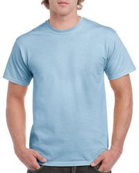 Gildan Men+39s Classic Short Sleeve T Shirt Light Blue