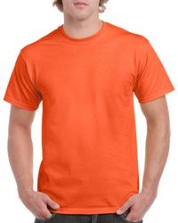 Gildan Men+39s Classic Short Sleeve T Shirt Orange