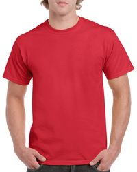 Gildan Men+39s Classic Short Sleeve T Shirt Red