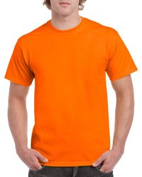 Gildan Men+39s Classic Short Sleeve T Shirt Safety Orange