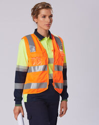 HiVis Safety Vest with ID Pocket and 3M Tape Orange
