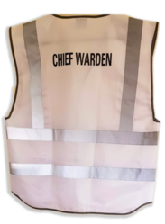 Hi Vis Chief Warden Vest Rear Print Only One Line