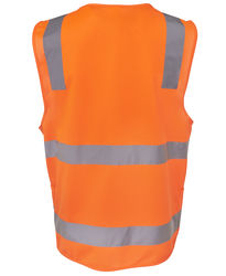 Hi Vis D+N Zip Safety Vest Orange