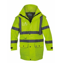 Hi Vis Jacket with Epaulettes - Windproof, breathable,waterproof (Gore-Tex spec)