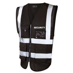 Hi Vis Superior Vest Security Black