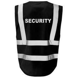 Hi Vis Superior Vest Security Black Rear