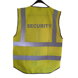 Hi Vis Superior Vest Security Rear Yellow