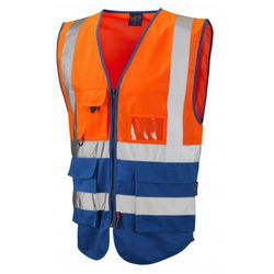 Hi Vis Superior Vest Two Tone Orange/Royal