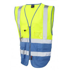 Hi Vis Superior Vest Two Tone Yellow/Deep Sky