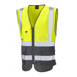 Hi Vis Superior Vest Two Tone YellowGrey