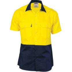 Hi Vis Two Tone Cool-Breeze Cotton Shirt - Short Sleeve