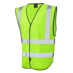 Hi Vis Warden Vest Rear Print Lime