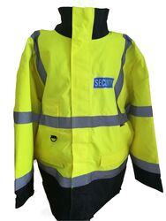 Hi Vis Warm Quilt Lined Jacket with Security Transfers