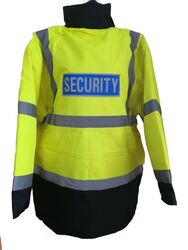 Hi Vis Warm Quilt Lined Jacket with Security Transfers