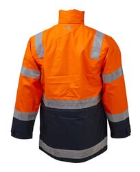 Hi Vis Waterproof Jacket Orange/Navy