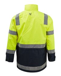 Hi Vis Waterproof Jacket Yellow/Navy