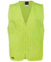 Hi Vis Zip Safety Vest Lime