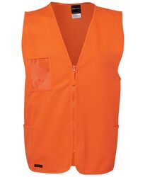Hi Vis Zip Safety Vest Orange