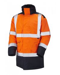 Hi Visibility Two Tone Traffic Jacket OrangeNavy