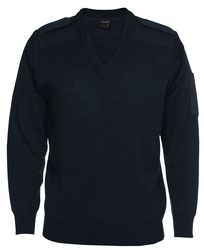 Knitted Epaulette Jumper Navy