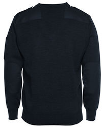 Knitted Epaulette Jumper Navy