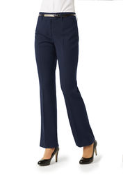 Ladies Classic Flat Front Pant Navy