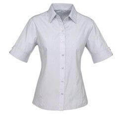 Ladies Short Sleeve Ambassador Shirt Silver Grey