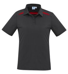 Ladies Sonar Polo Black/Red