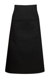 Long Waist Apron Black