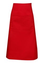 Long Waist Apron Red