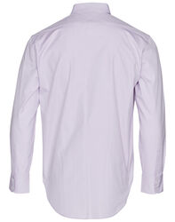 Men+39s CVC Oxford Long Sleeve Shirt Lilac back view