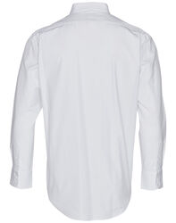 Men+39s CVC Oxford Long Sleeve Shirt White back view