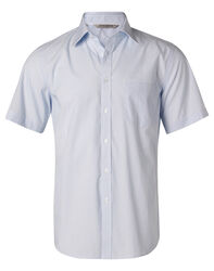 Men+39s Fine Stripe Short Sleeve Shirt Pale Blue