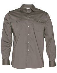 Men+39s Long Sleeve Military Shirt