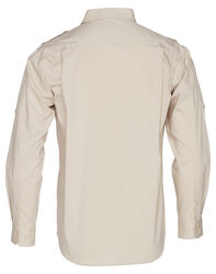 Men+39s Long Sleeve Military Shirt Sand