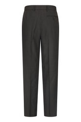 Men+39s Single Pleat Heavy Duty Wool Mix Trousers Charcoal