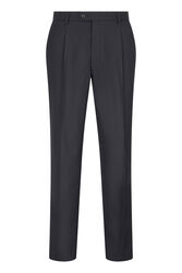 Men+39s Single Pleat Heavy Duty Wool Mix Trousers Navy
