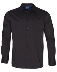 Men+39s Teflon Executive Long Sleeve Shirt Black
