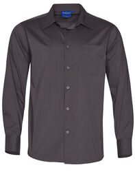 Men+39s Teflon Executive Long Sleeve Shirt Charcoal