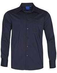 Men+39s Teflon Executive Long Sleeve Shirt Navy