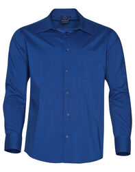 Men+39s Teflon Executive Long Sleeve Shirt Royal