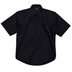 Men+39s Teflon Executive Short Sleeve Shirt Black