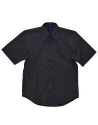Men+39s Teflon Executive Short Sleeve Shirt Charcoal