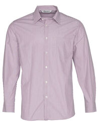 Menand39s Balance Stripe Long Sleeve Shirt Violet White