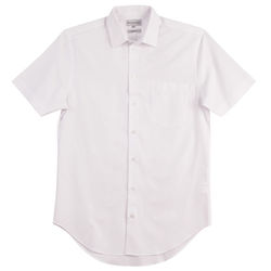 Menand39s CVC Oxford Short Sleeve Shirt White