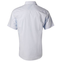 Menand39s Fine Stripe Short Sleeve Shirt Pale Blue