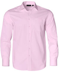 Mens Tape Seam Shirt Long Sleeve Soft Pink